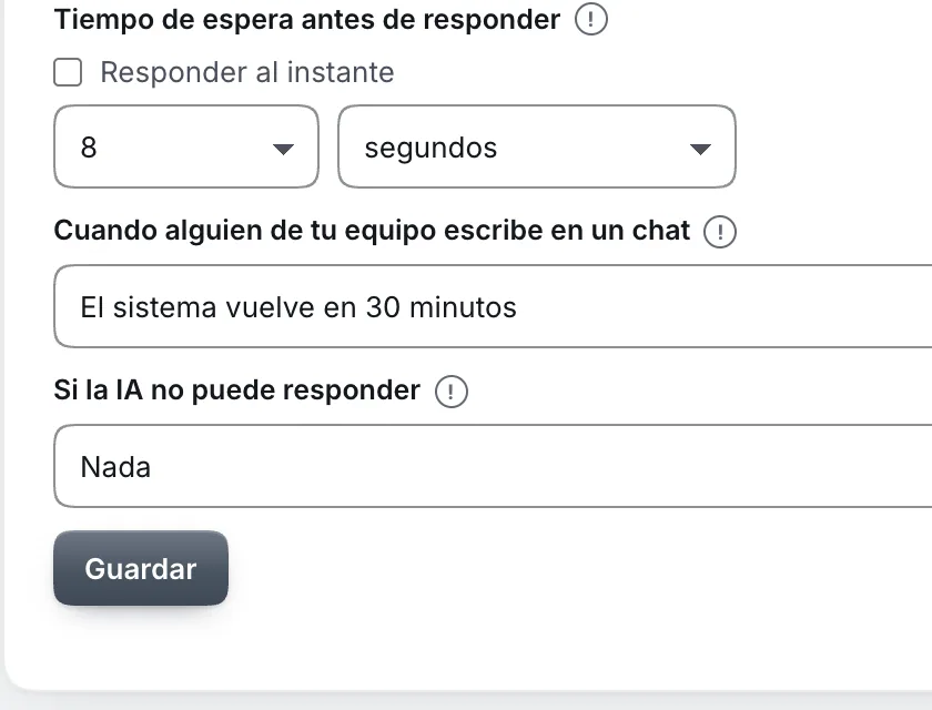 Pantalla «Configuración → Punto de partida». Señalado con el número 5: el flujo de respaldo.
