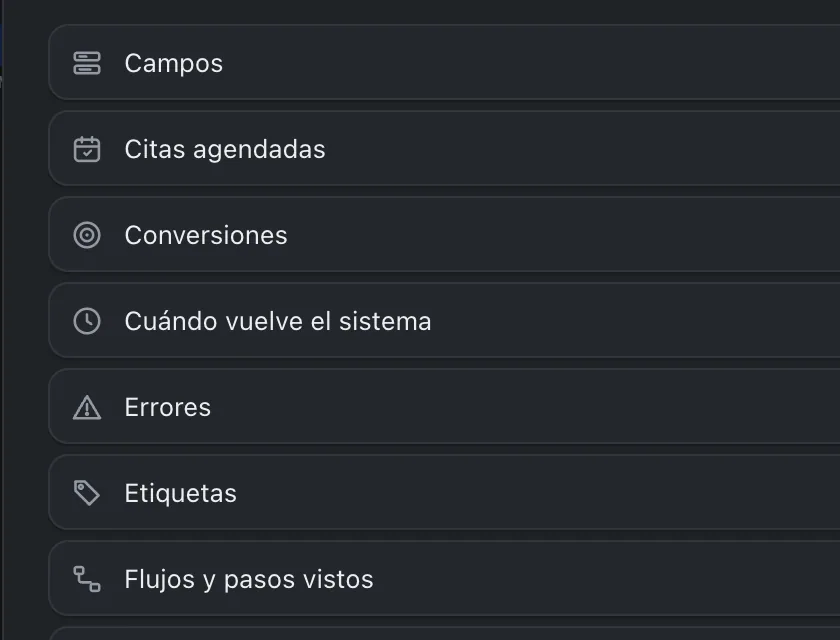 Pantalla «Bandeja de entrada». Señalado con el número 5: la fila «Cuándo vuelve el sistema».
