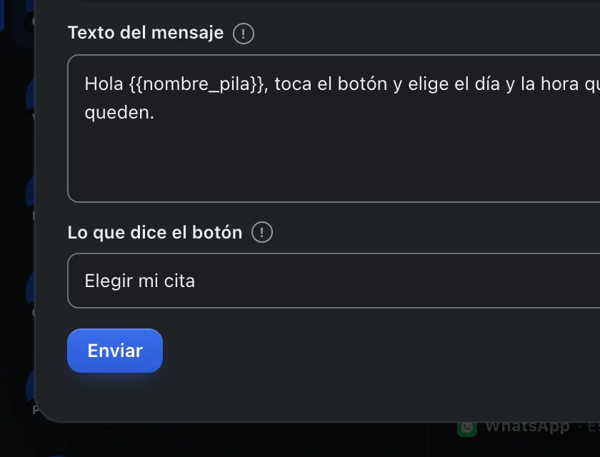 Pantalla «Bandeja de entrada». Señalado con el número 6: el botón «Enviar».