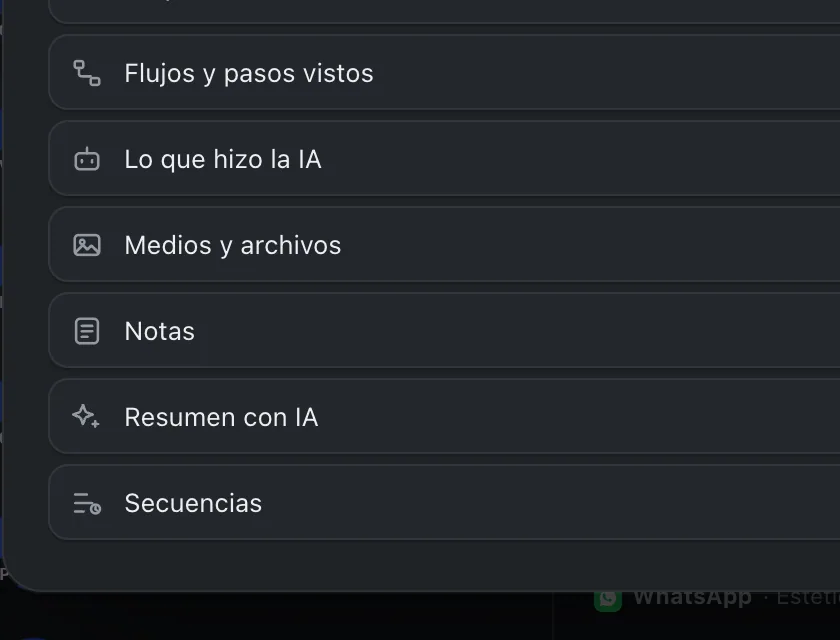 Pantalla «Bandeja de entrada». Señalado con el número 3: la sección «Notas».