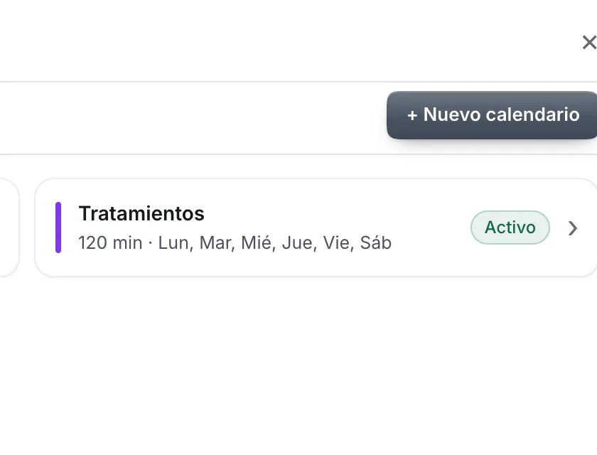 Pantalla «Herramientas». Señalado con el número 3: el calendario «Tratamientos».