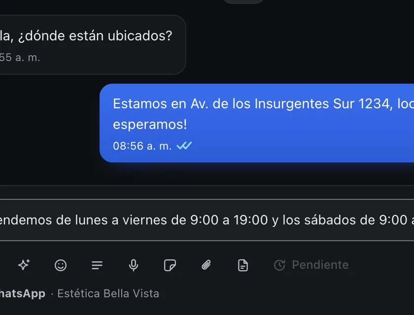 Pantalla «Bandeja de entrada». Señalado con el número 6: el botón «Adjuntar un archivo».