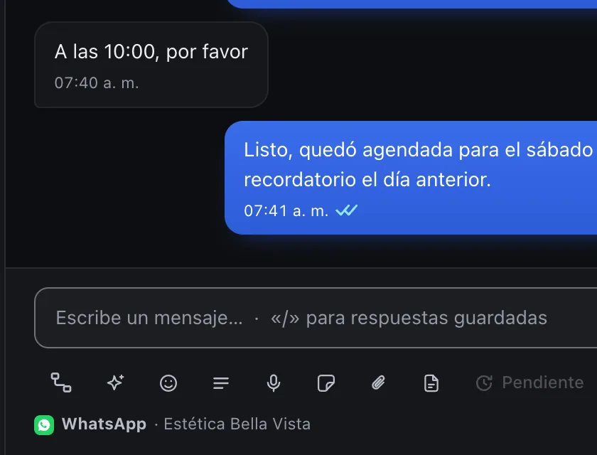 Pantalla «Bandeja de entrada». Señalado con el número 3: la caja para escribir.