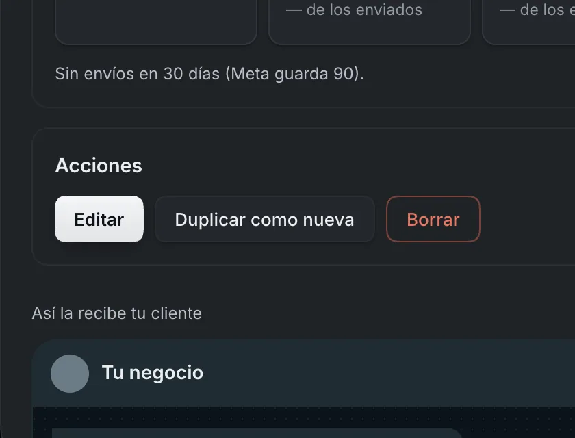 Ventana «descuento_cumpleanos». Señalado con el número 4: el botón «Editar».