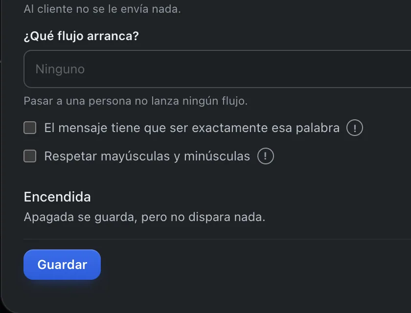 Ventana «Nueva palabra clave». Señalado con el número 5: la casilla de las mayúsculas.