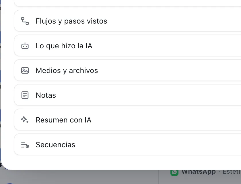 Pantalla «Bandeja de entrada». Señalado con el número 3: la sección «Notas».