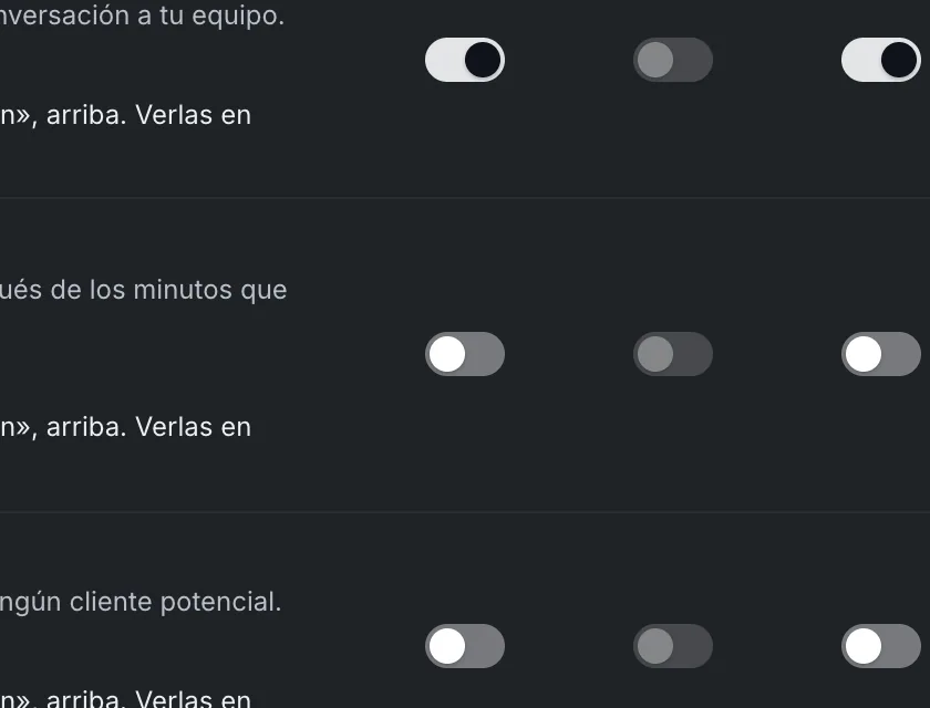 Ventana «Los avisos de tu negocio». Señalado con el número 6: la casilla de un aviso.