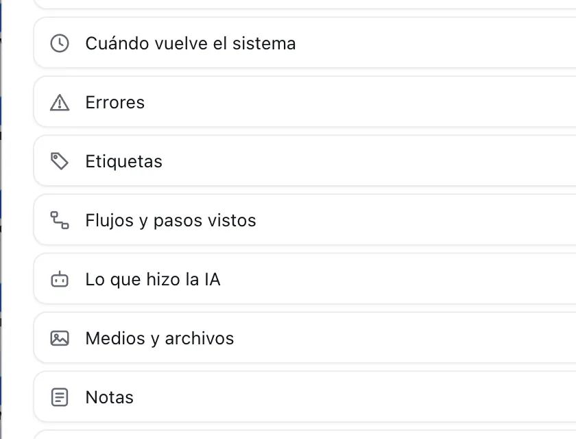 Ventana «Datos del contacto». Señalado con el número 6: el botón «Flujos y pasos».