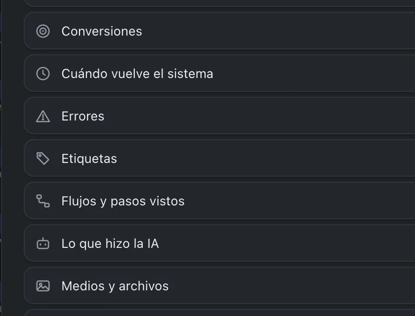 Pantalla «Bandeja de entrada». Señalado con el número 3: la sección «Etiquetas».