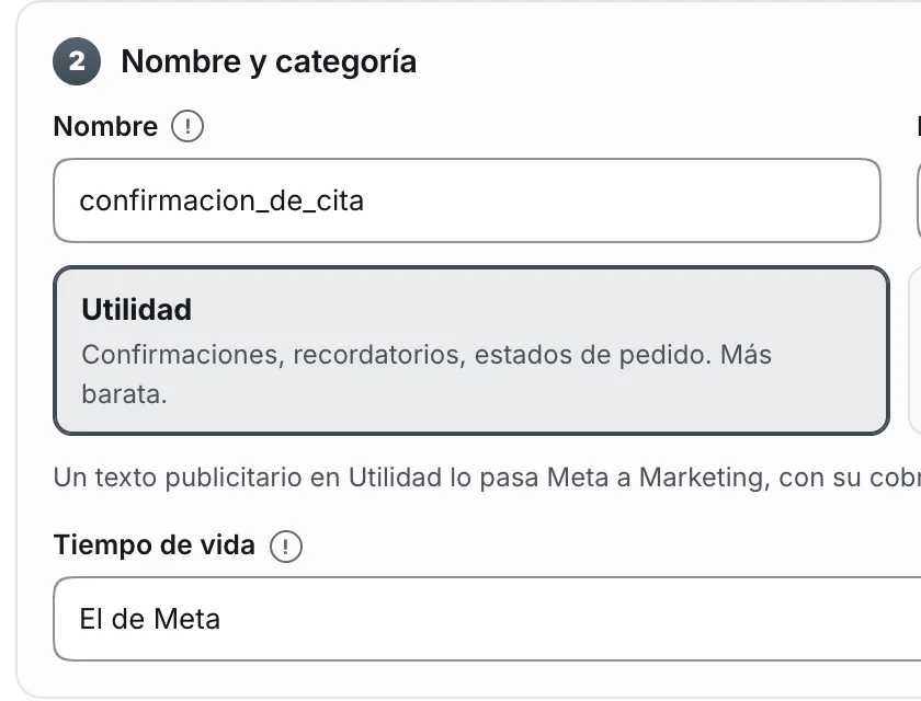 Pantalla «WhatsApp → Herramientas». Señalado con el número 4: las dos categorías.
