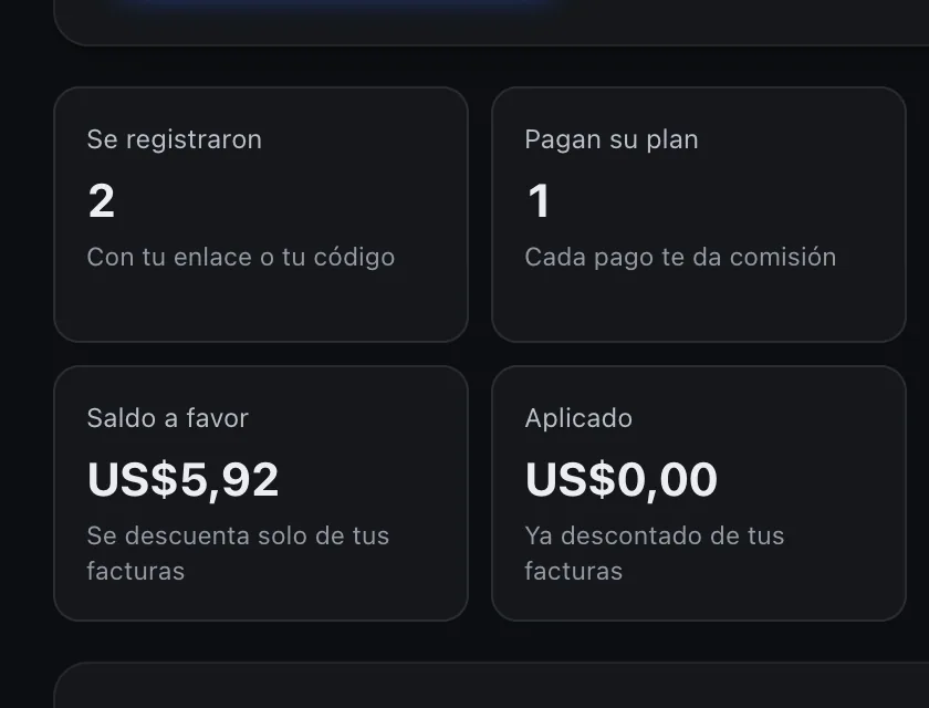 Pantalla «Refiere y gana». Señalado con el número 4: tus números.