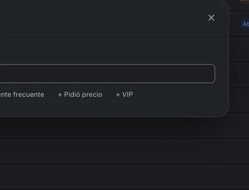 Pantalla «Bandeja de entrada». Señalado con el número 4: la etiqueta «VIP».