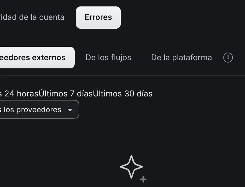 Pantalla «Configuración → Registro de eventos». Señalado con el número 6: el botón «Últimos 30 días».
