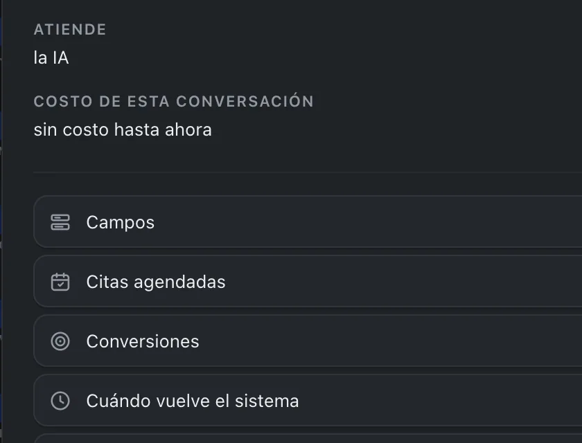 Pantalla «Bandeja de entrada». Señalado con el número 7: la sección «Campos».