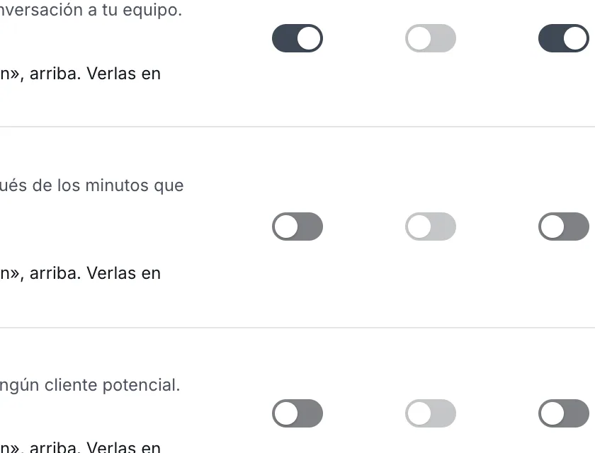 Ventana «Los avisos de tu negocio». Señalado con el número 6: la casilla de un aviso.