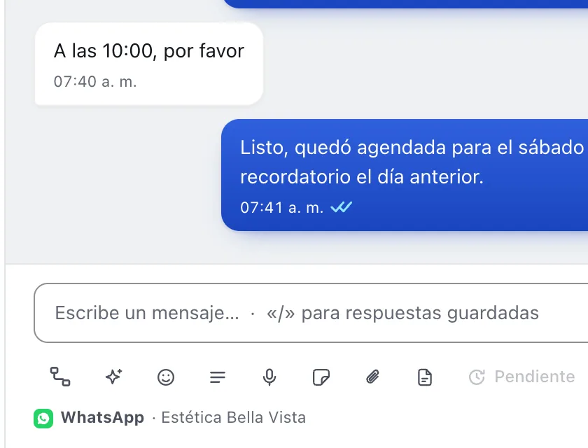 Pantalla «Bandeja de entrada». Señalado con el número 3: la caja para escribir.