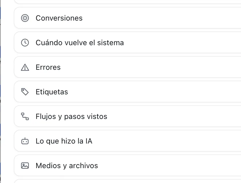 Pantalla «Bandeja de entrada». Señalado con el número 3: la sección «Etiquetas».